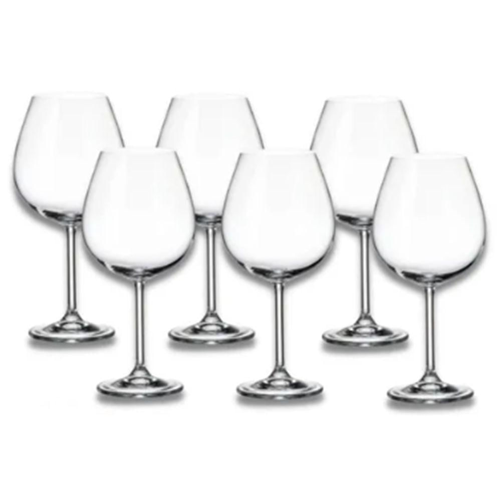 Jogo 6 Taças De Vinho Gastro 650Ml Cristal Titanium Copos