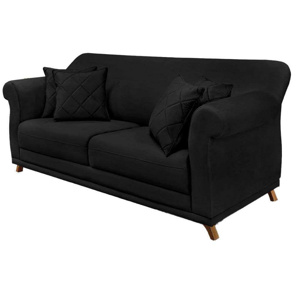 Sofa 2 Lugares Retro Polo 180cm Com Almofada Suede 1105 Ezz 1105