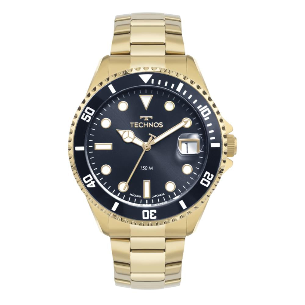 Relógio Technos Masculino Ref: 2415dw/1a Acqua Diver Dourado