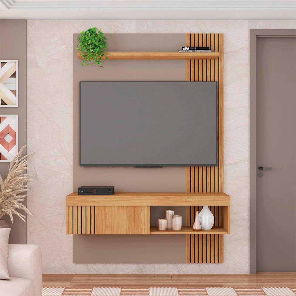 Painel para TV até 45 Polegadas Jade 1 PT Buriti e Fendi