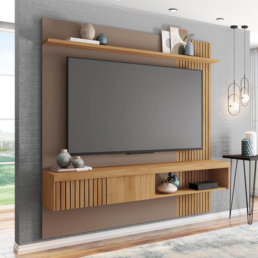 Painel para TV até 65 Polegadas Jade 1 PT Buriti e Fendi 180 cm