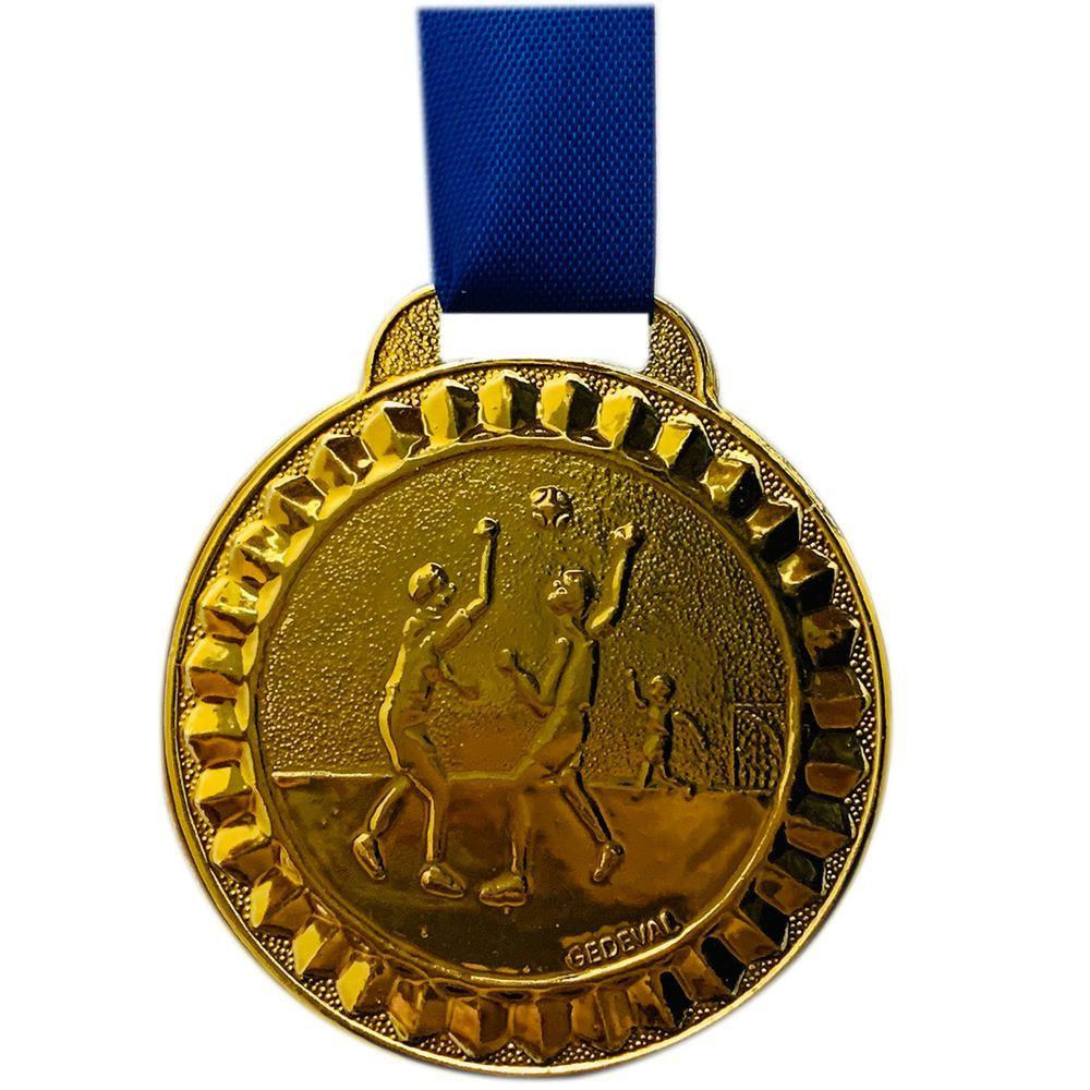 Medalha Handebol Campeonato 45mm - Ouro Prata Bronze De Aço ouro