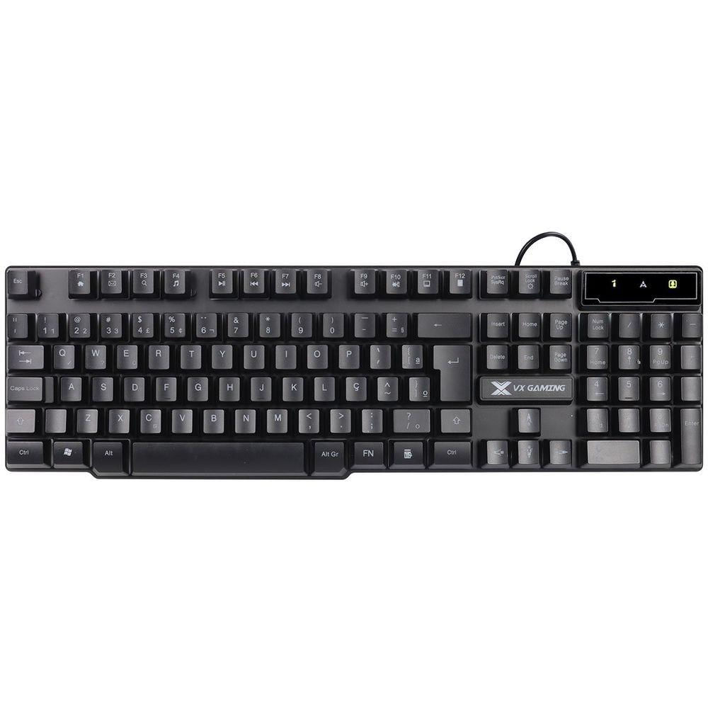 Teclado Gamer Hydra 107 Teclas + 12 Multimídia Com Led Vermelho Sensacao Tecla Mecanica - Gt702