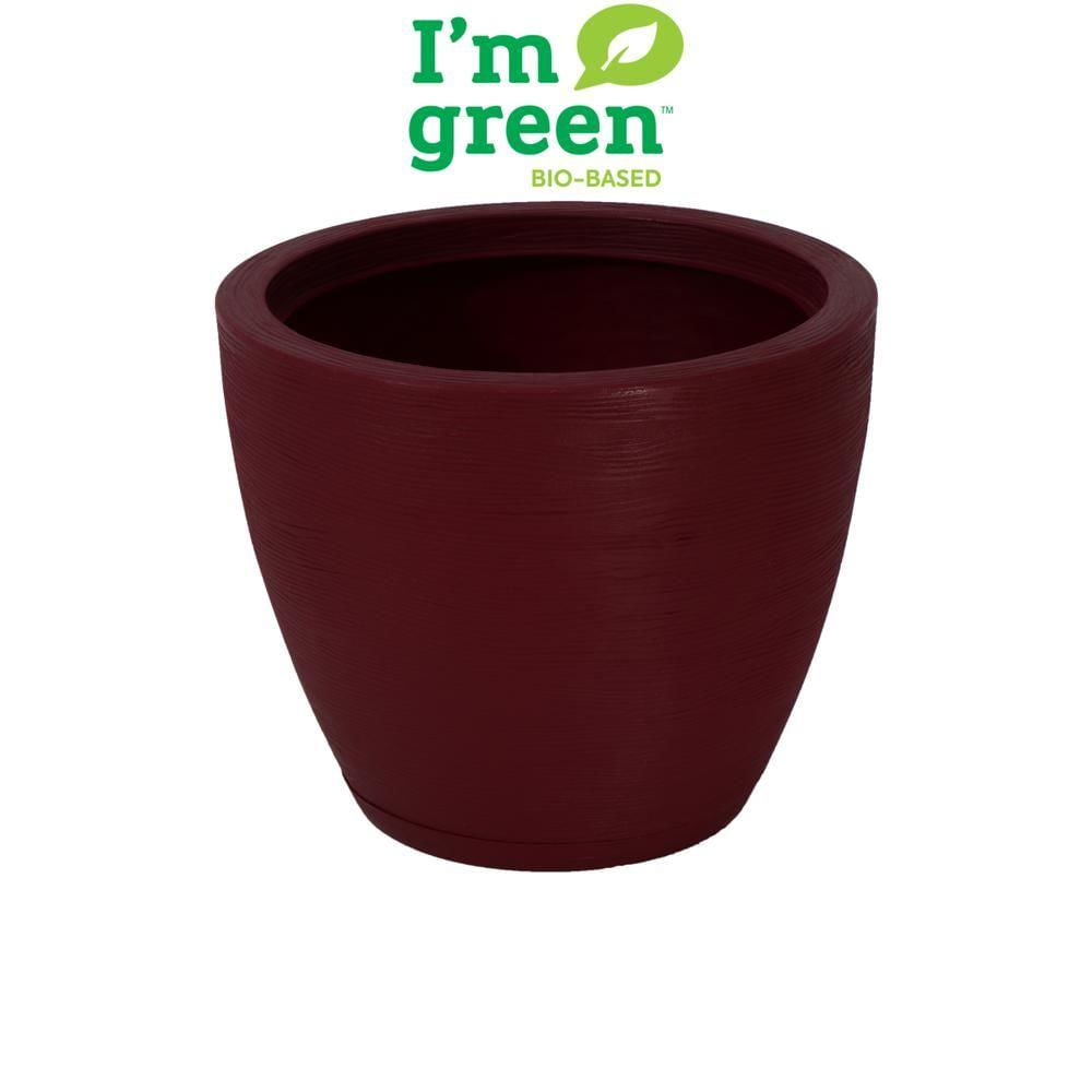 Vaso com Prato Tramontina Asteca Eco 38cm em Polietileno