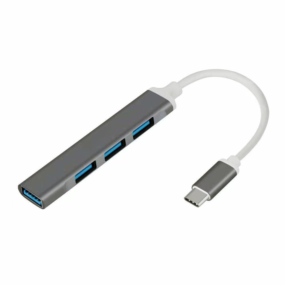 Hub USB Type-C 4 Portas Extensão USB 3.0 Adaptador Pen Drive