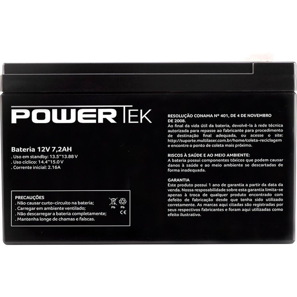 Bateria Selada 12v 7,2ah En014 Powertek