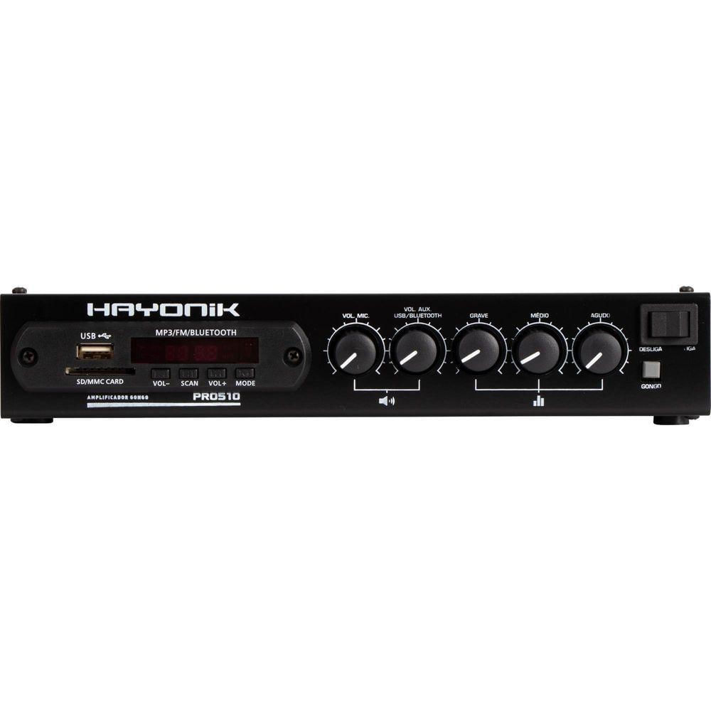 Amplificador Hayonik Pro510 50w Rms Com Gongo