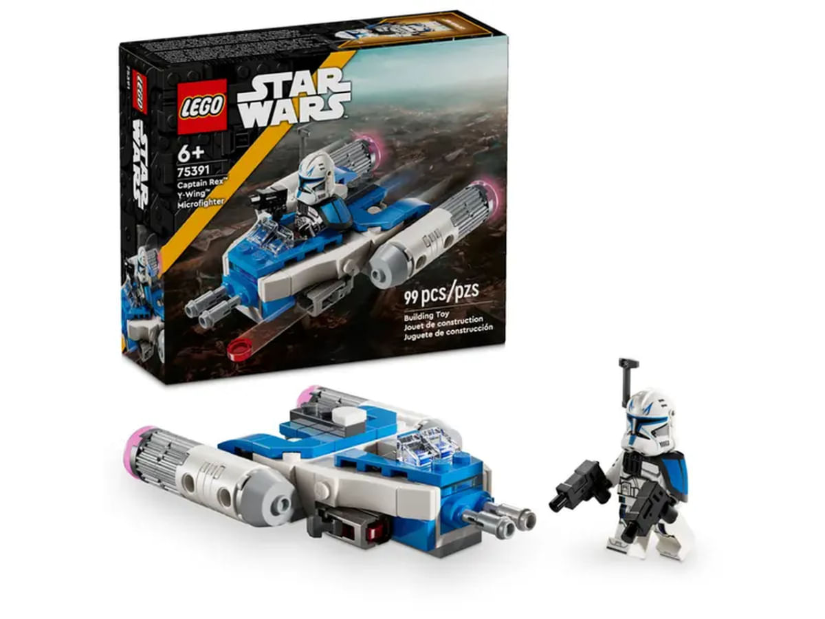 Lego Star Wars Capitão Rex e Y-Wing Microfighter 99 Pç 75391