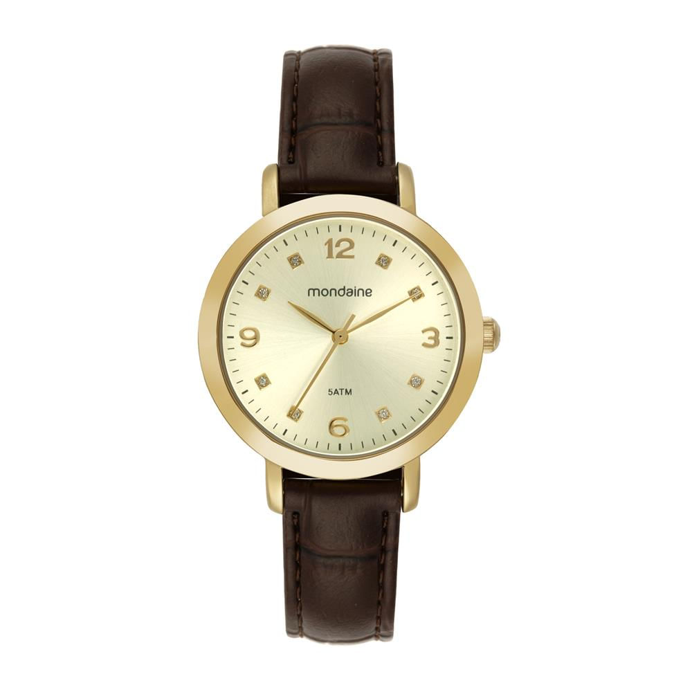 Relogio Mondaine Feminino Ref: 99757lpmvdh3 Casual Dourado