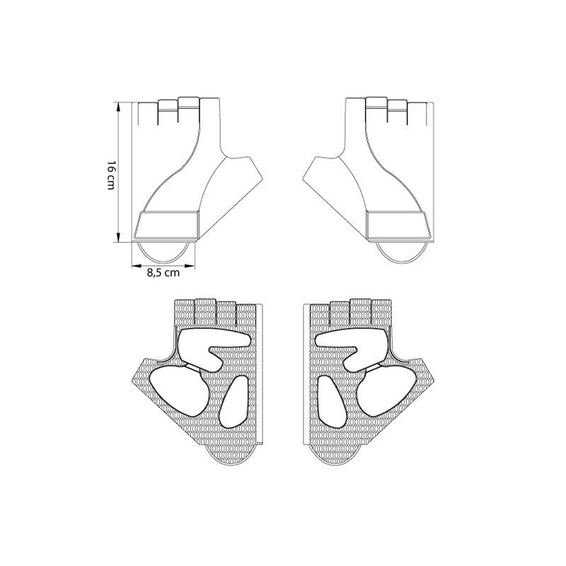 Luva para Ciclismo Tramontina Tricolor Tamanho P 43213/001