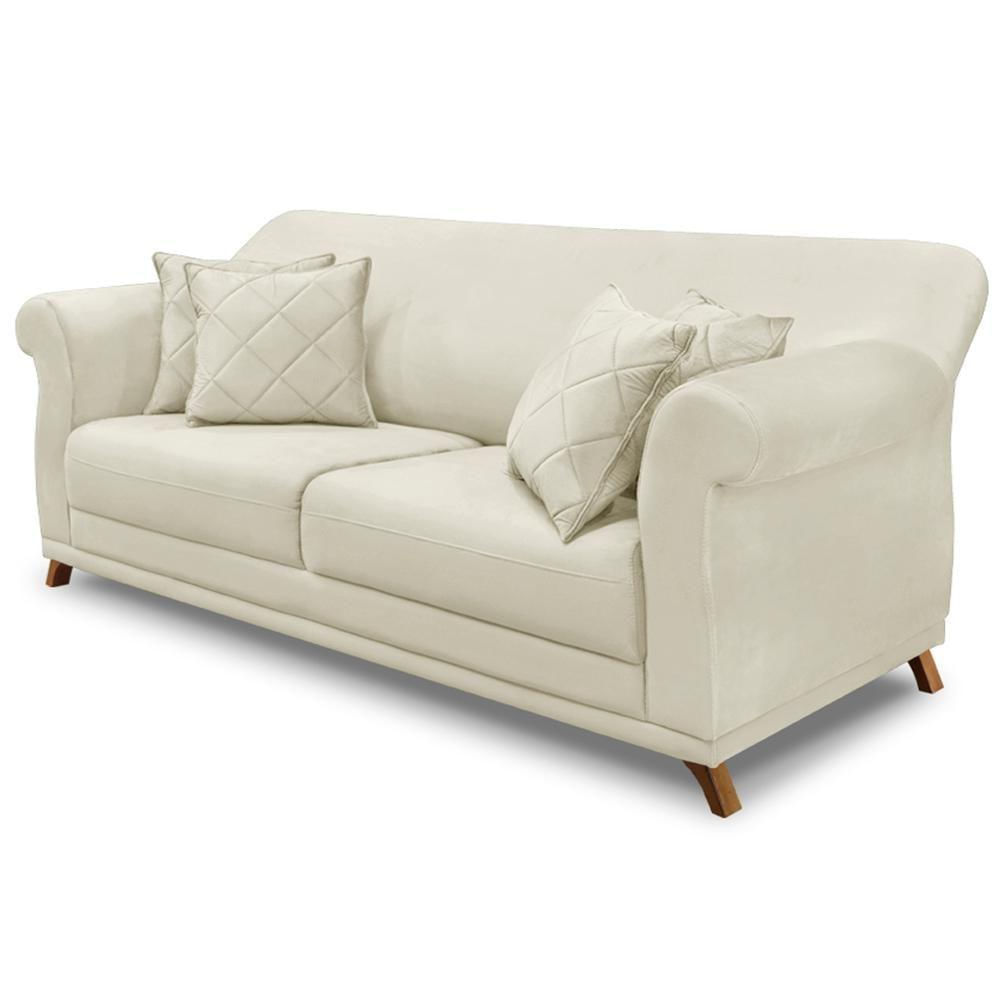 Sofa 2 Lugares Retro Polo 160cm Com Almofada Veludo 2221 Ezz 2221