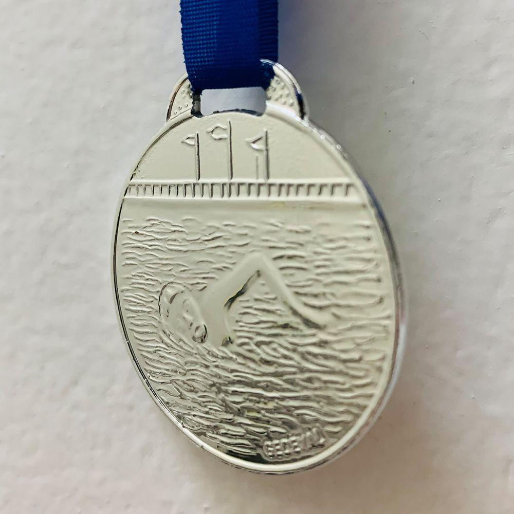 Medalha Natação Campeonato Premiação 35mm Ouro Prata Bronze prata