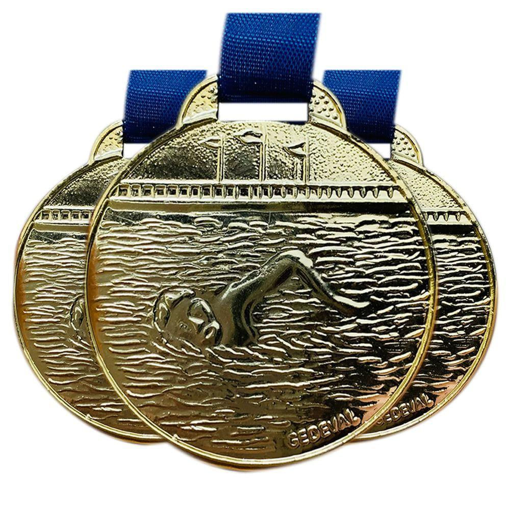 Kit 100 Medalhas Natação Nado 3.5cm - Ouro Prata Bronze bronze