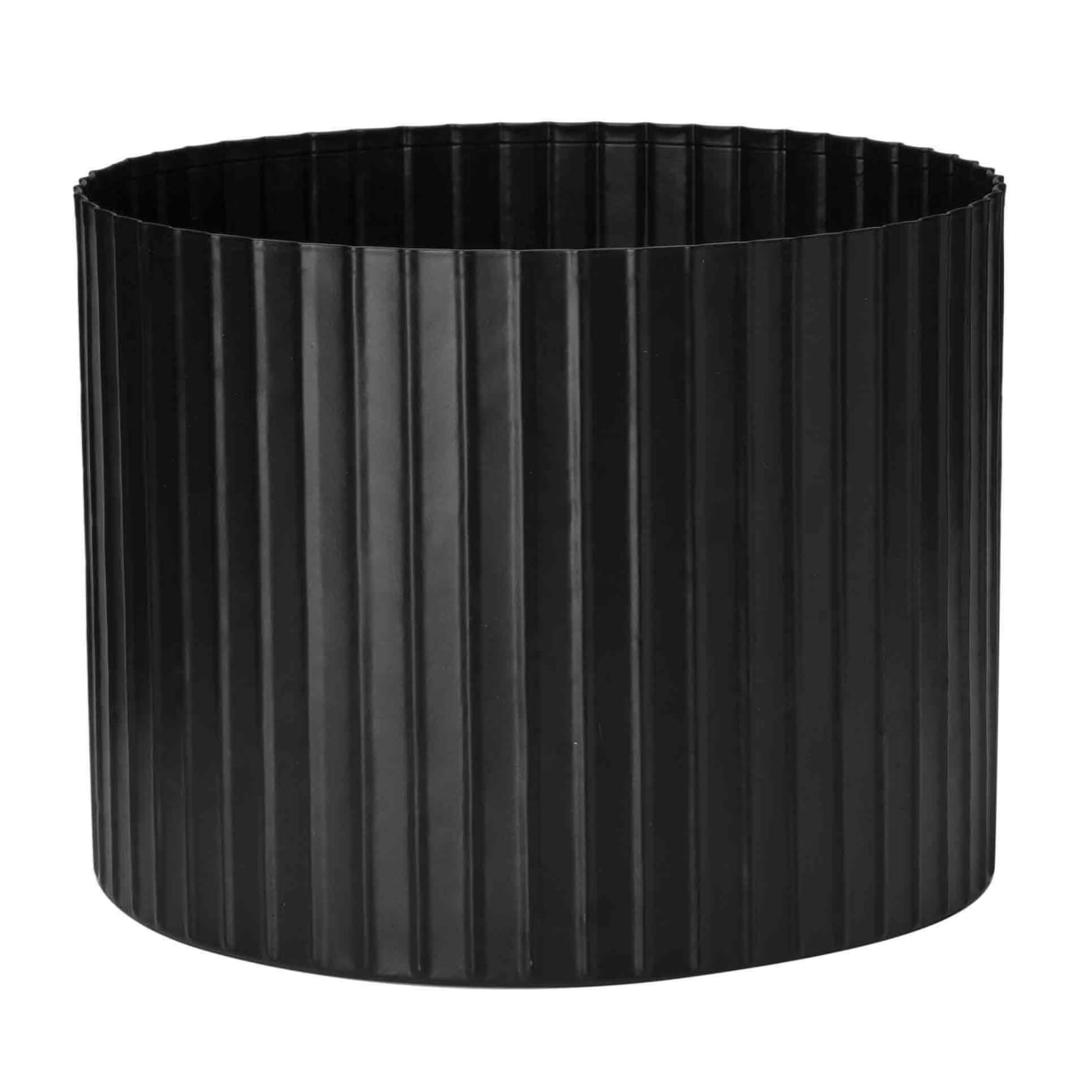 Cachepot Decorativo de Metal 3D Preto 22x29 cm - D'Rossi