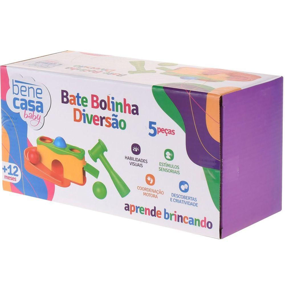 Brinquedo Educativo Bate Bolinha Diversão 5 Peças