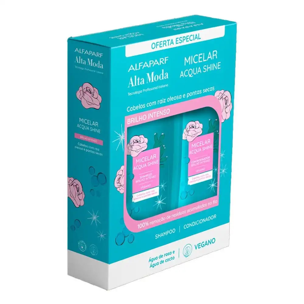 Shampoo+Condicionador Micelar Acqua Shine Alta Moda 300ML