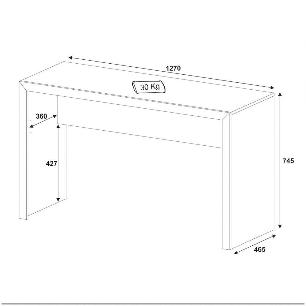 Mesa Para Computador Escrivaninha Me4135 Nogal