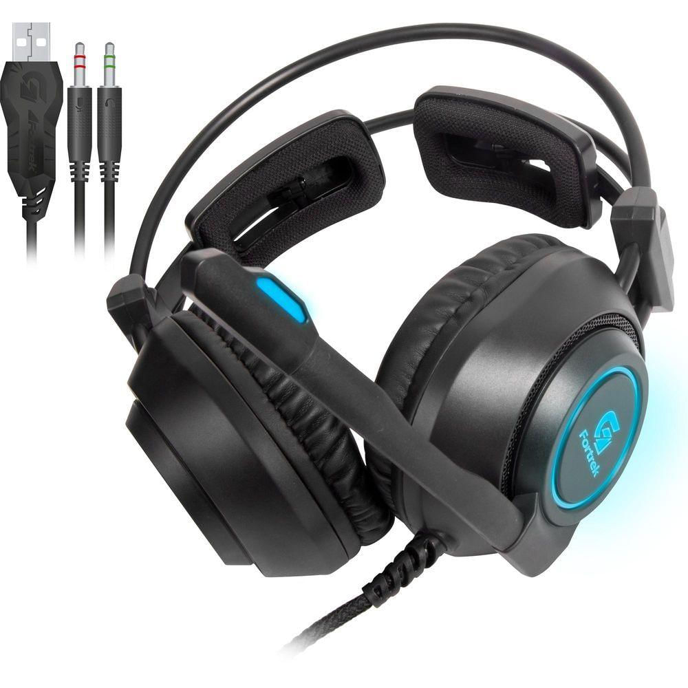 Headset Gamer Fortrek Vickers P2 + Usb Rgb Preto