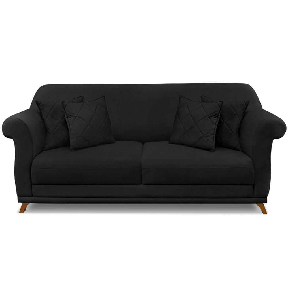 Sofa 2 Lugares Retro Polo 180cm Com Almofada Suede 1105 Ezz 1105