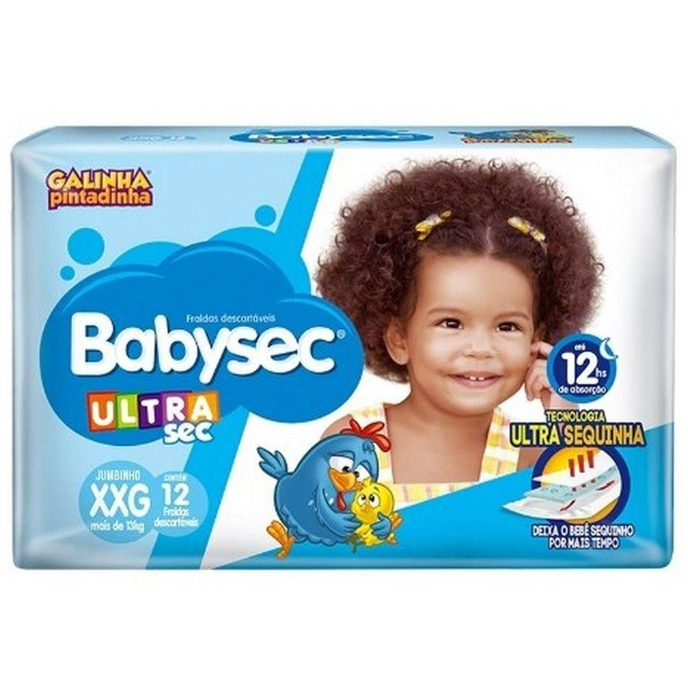 Fralda Babysec Ultra Jumbinho Tamanho Xxg 8 Pacotes Com 12