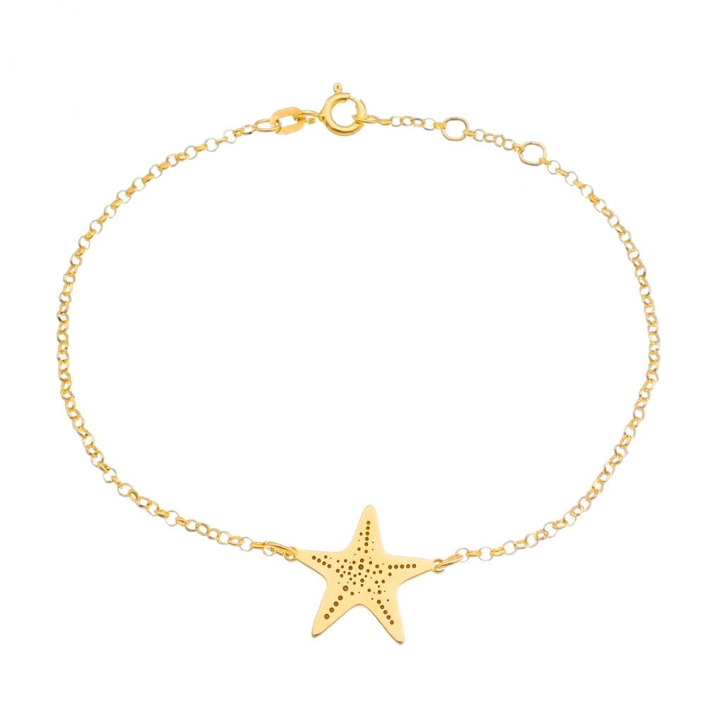 Pulseira Estrela do Mar em Prata com e Ouro Coleção Pura Vida