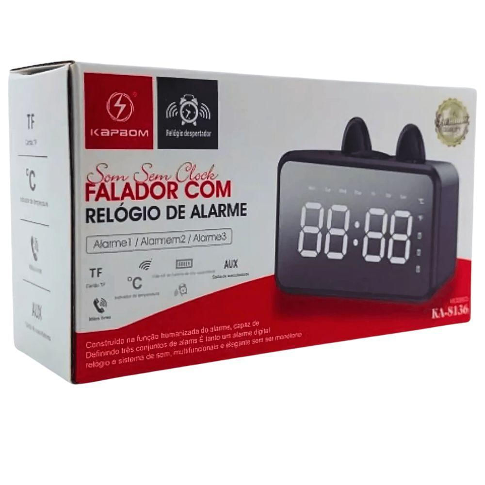 Relógio Led Digital De Mesa - Ka-8136 - Kapbom