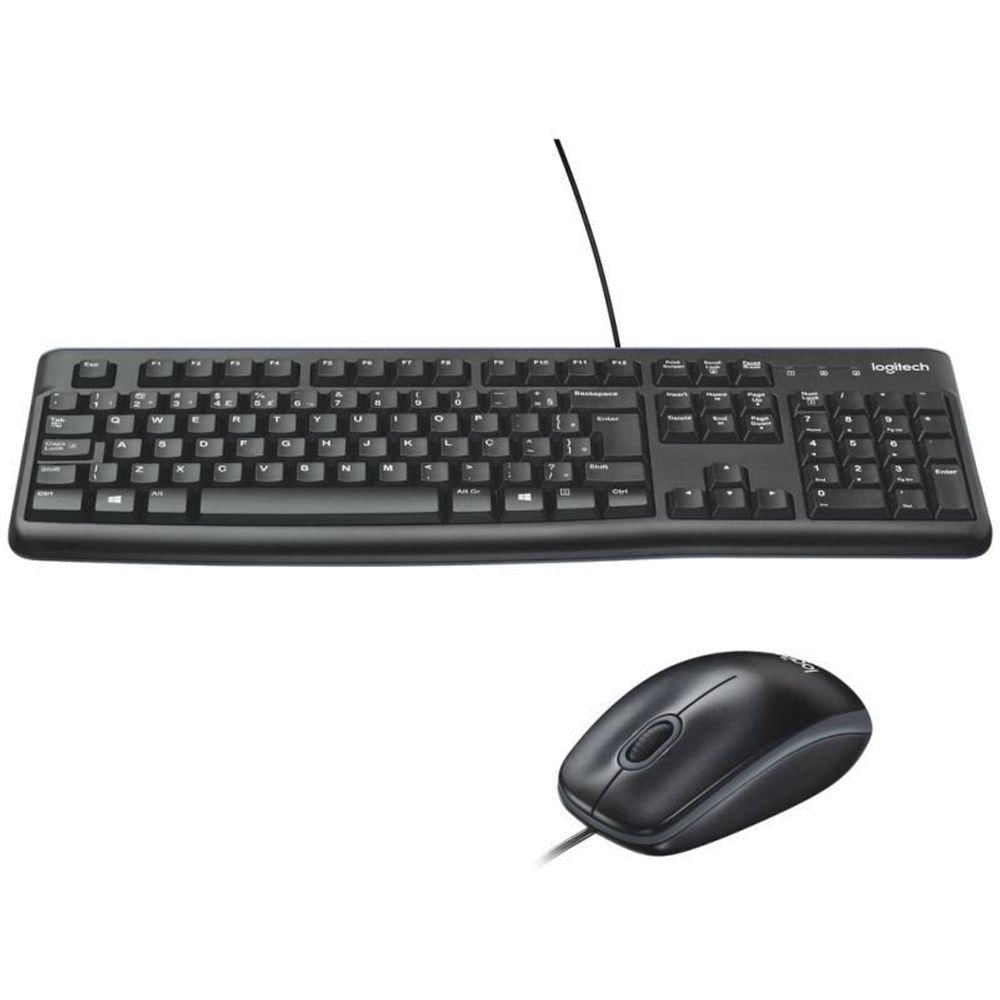 Kit Teclado E Mouse Optico Mk120 Usb Preto Logitech