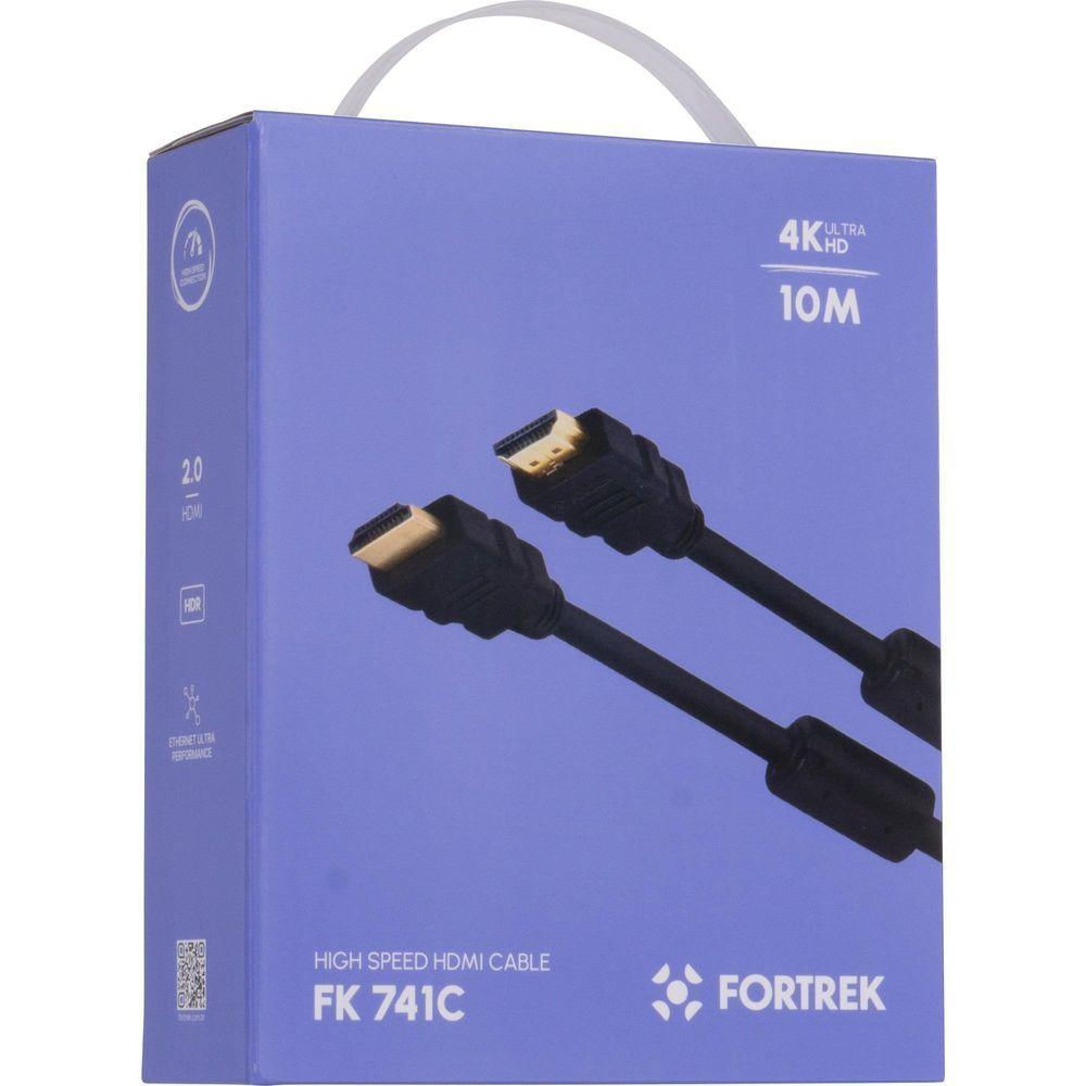 Cabo Hdmi Com Filtro 2.0 4k 10 Metros Hd2010 Fortrek Fk 741c