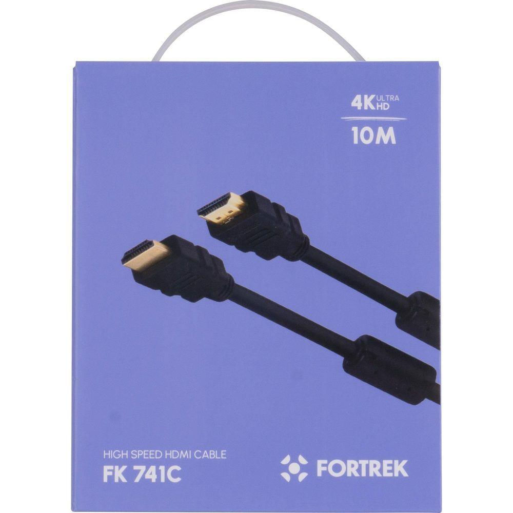 Cabo Hdmi Com Filtro 2.0 4k 10 Metros Hd2010 Fortrek Fk 741c