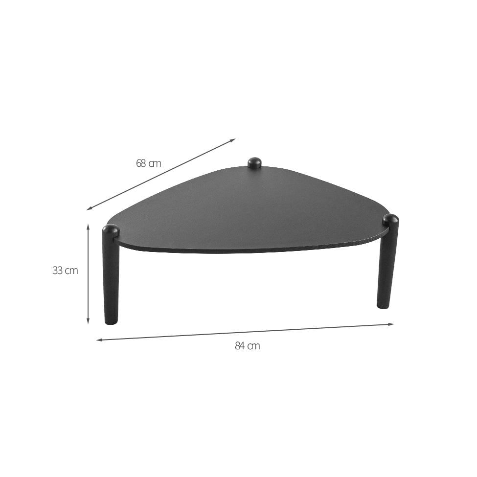 Mesa de Centro Complementos Orgânica Nero 84 cm