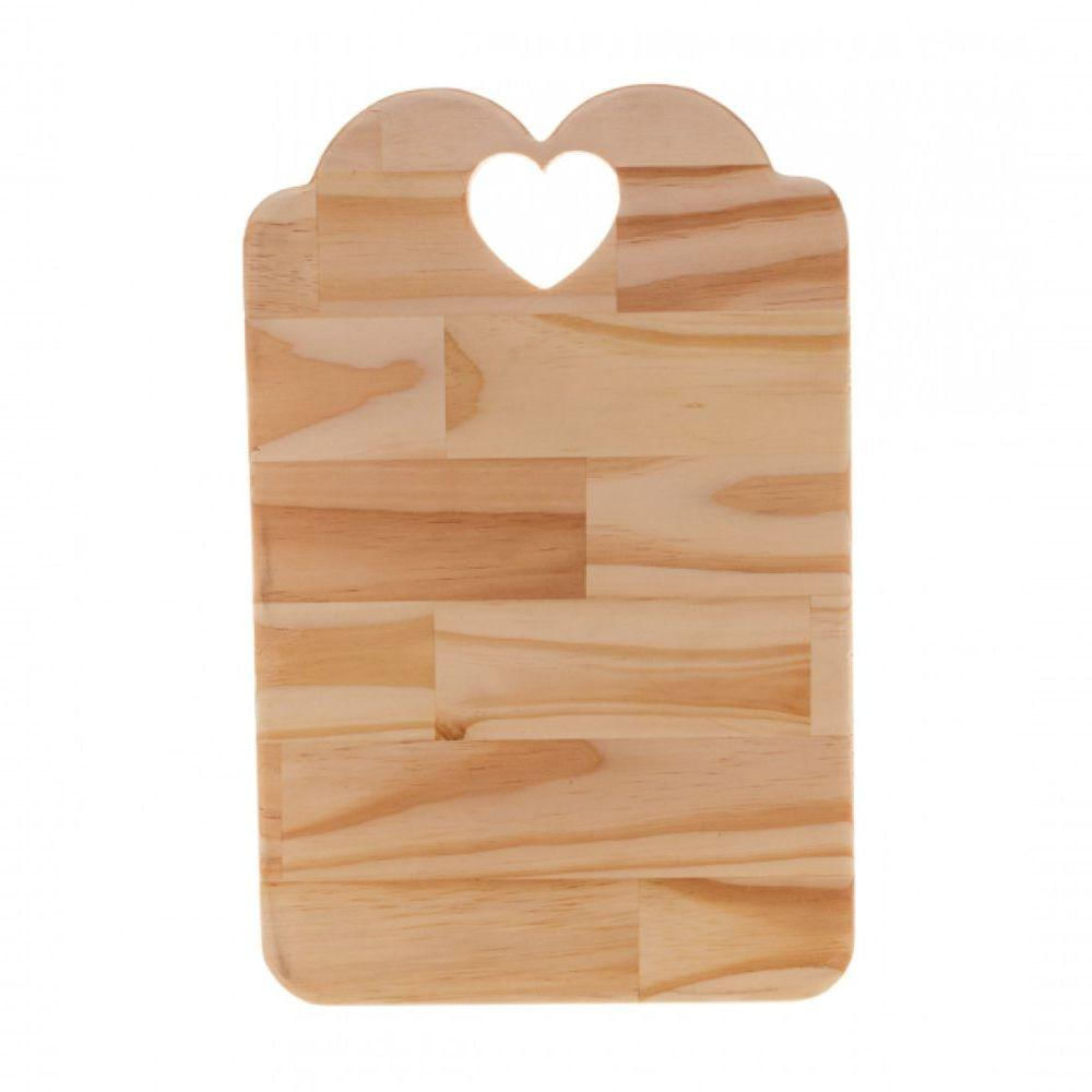 Tabua Coração Em Madeira Pinus 46x28 Cm - Rojemac