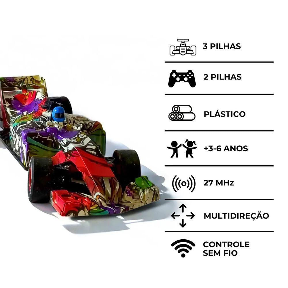 Carro De Corrida Com Controle Remoto Brinquedo Vermelho