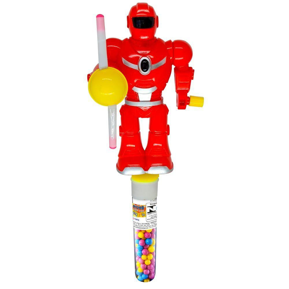 Brinquedo Robô Com Luz Candy Toys Fampar Variação Vermelho