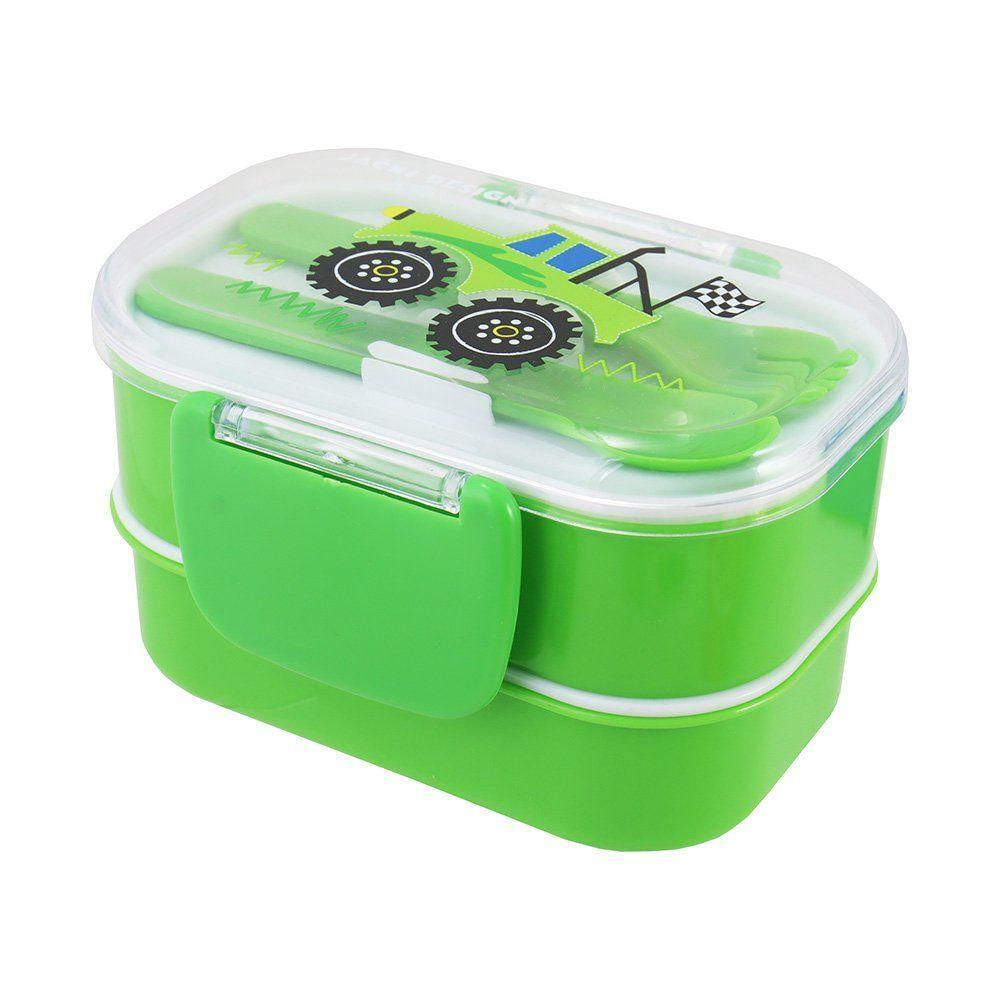 Pote P/ Lanche De 2 Andares Infantil 400ml Jacki Design - Piccolino Verde