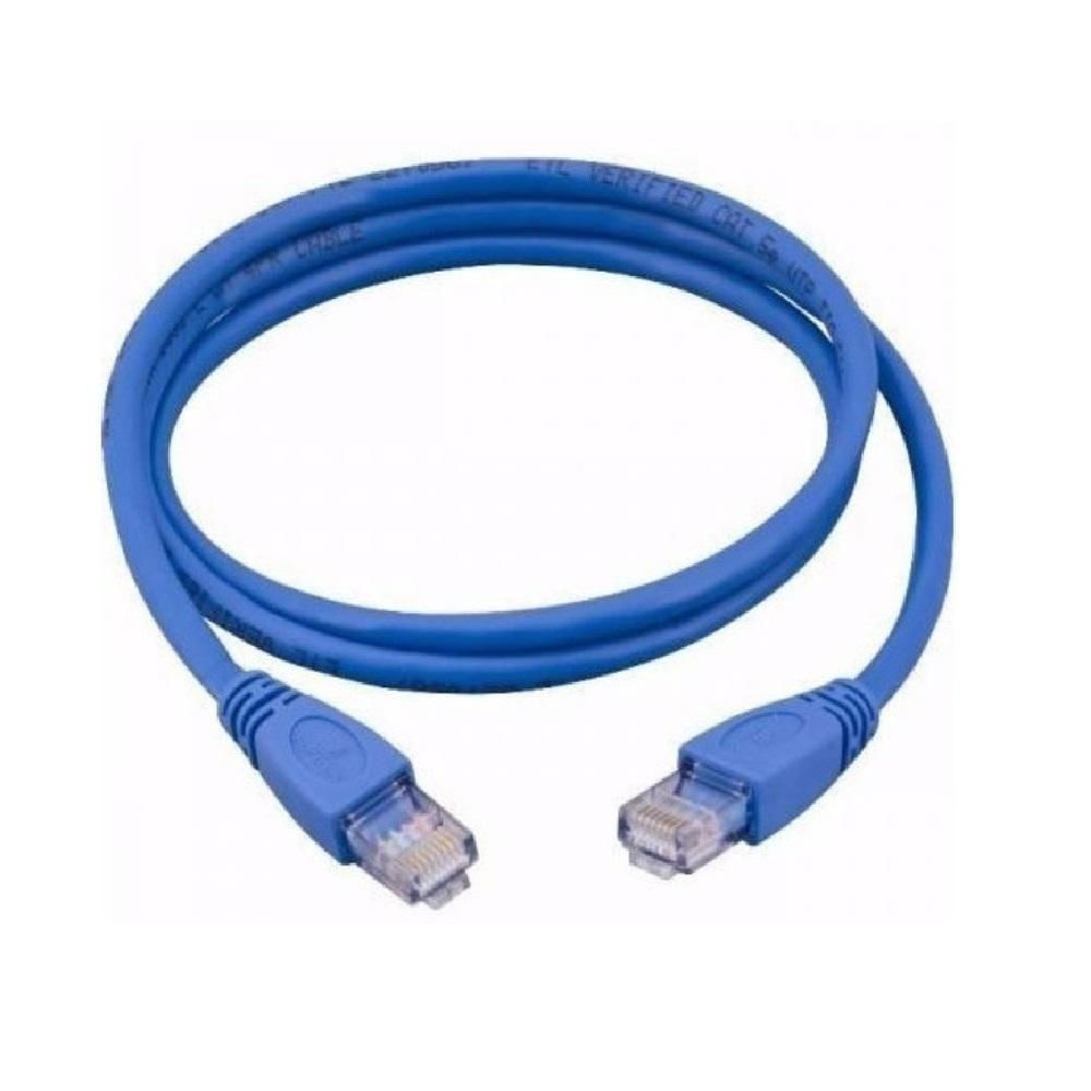 Cabo de Rede Plus Cable Pc Eth5e Patch Cord Cat5e Azul 3 Metros