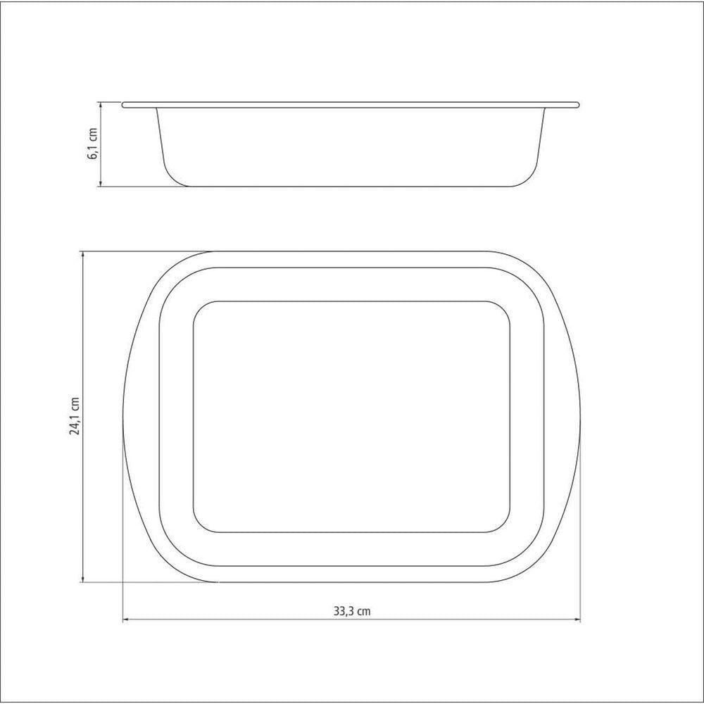 Assadeira Funda Alumínio Revestimento Antiaderente Starflon T1 Grafite 28 Cm 3,3 L