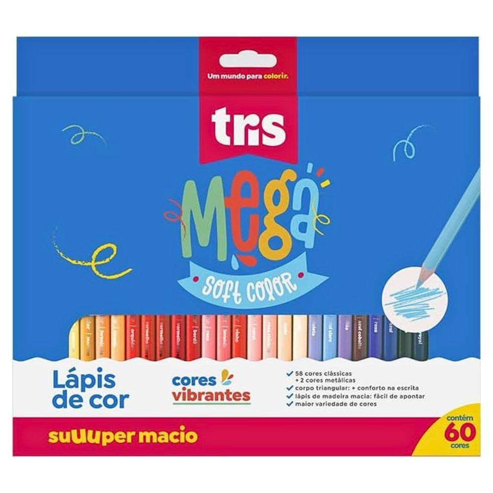 Lápis De Cor Mega Soft Color 60 Unidades Tris