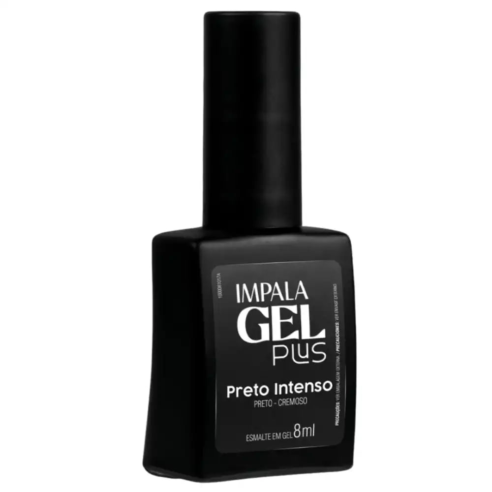 Esmalte em Gel Plus Preto Intenso Impala 8ML