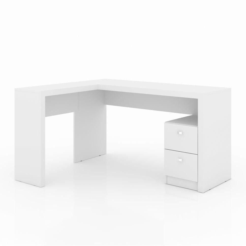 Mesa para Escritório 2 Gavetas Me4129 Branco Tecno Mobili