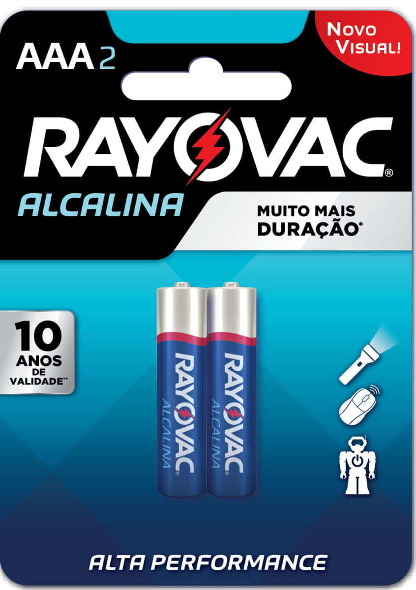 Pilha Palito Alcalina com 2 Unidades Rayovac