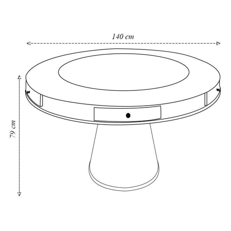 Mesa de Jogos Carteado 6 Lugares Bellagio com Gavetas e Tampo Reversível Base Cone com Tecido Mel/Verde G42 - Gran Belo