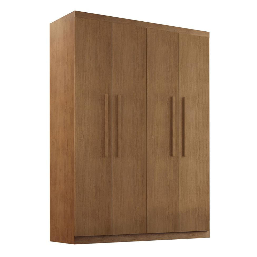 Guarda-Roupa Solteiro Malibu 4 PT 2 GV Imbuia