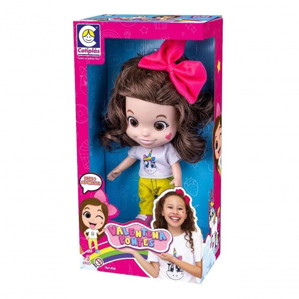 Boneca Valentina Pontes Youtuber Original Cotiplas Brinquedo