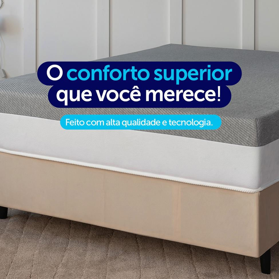 Colchão Casal Guldi Dream Mola Ensacada (30x138x188) Cinza e Branco