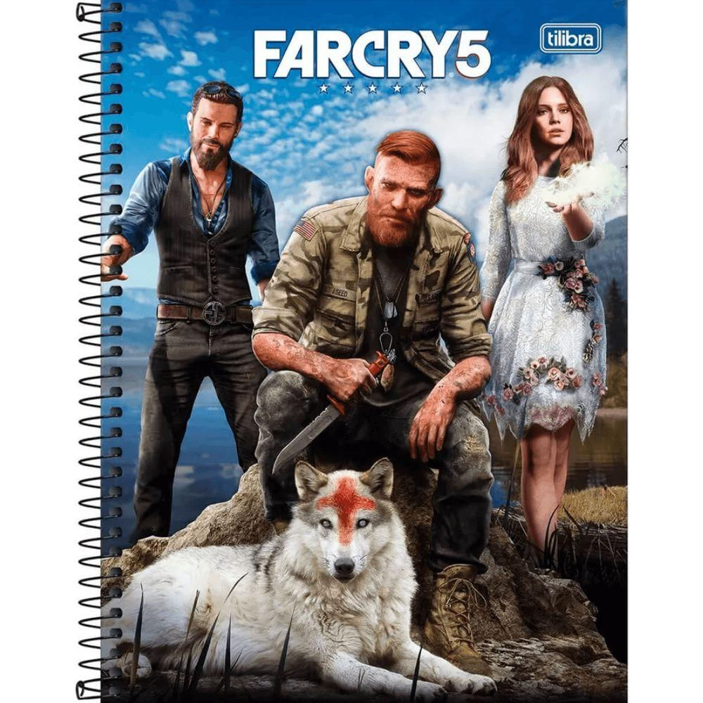 Caderno Espiral Capa Dura 1 Matéria - 80 Folhas - Far Cry 5 - Tilibra