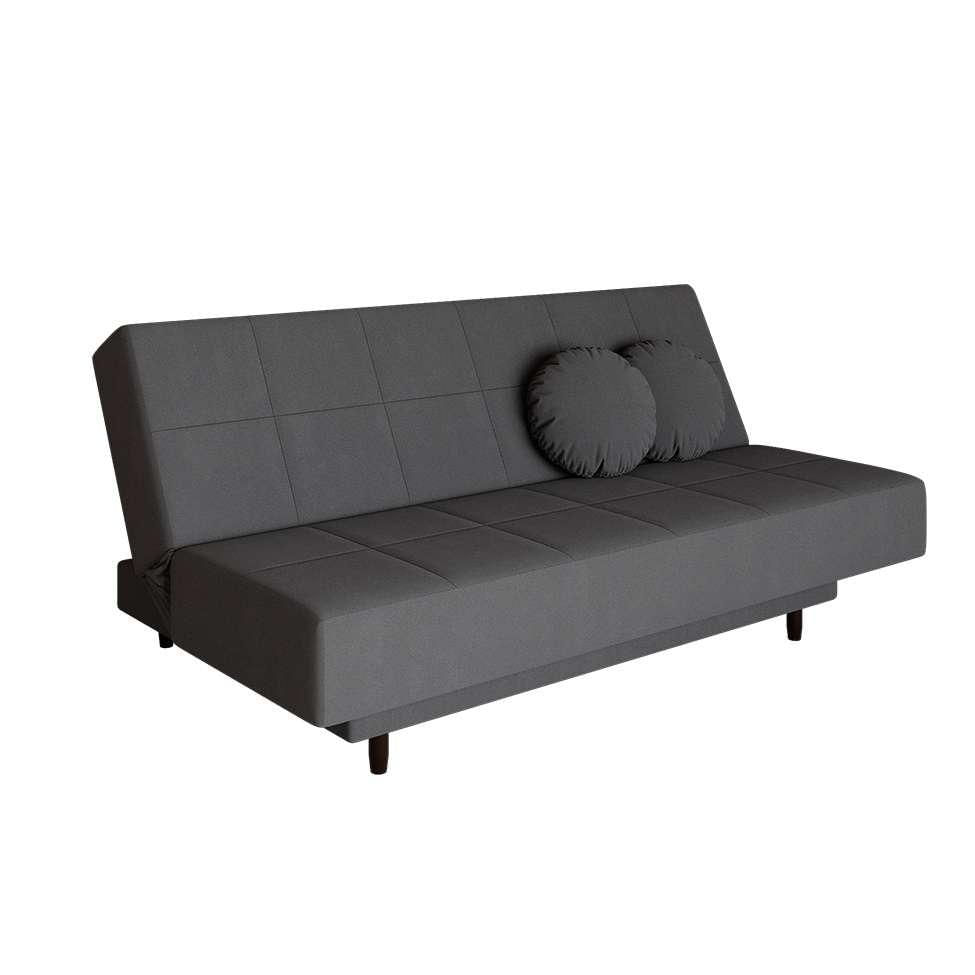 Sofá-Cama Casal 3 Lugares Jimmy Suede Grafite