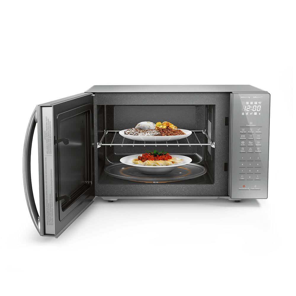 Micro-ondas Panasonic Tecnologia Antibactéria AG 34L Inox - ST67LSRU 220V