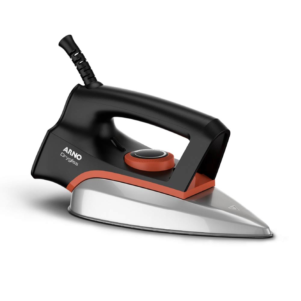 Ferro a Seco Arno Drygliss com Base Antiaderente, 1100W, Preto e Terracota, FS31 220V