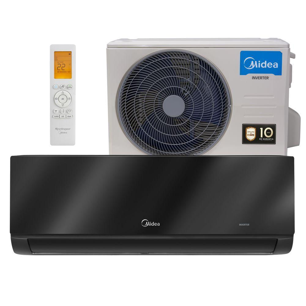 Ar-Condicionado Split Hi Wall Inverter Springer Midea 24000 BTUs Frio Xtreme Save Connect Black 220V