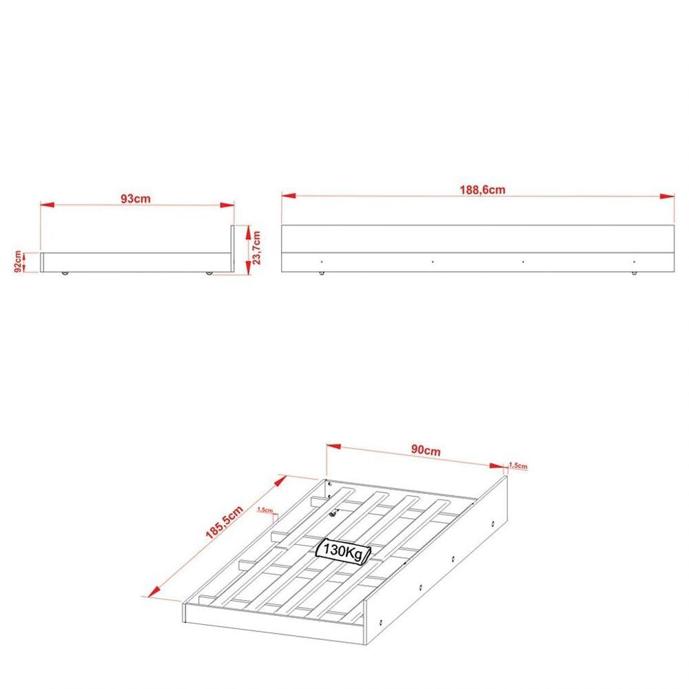 Cama Auxiliar Solteiro Cm8008 Branco